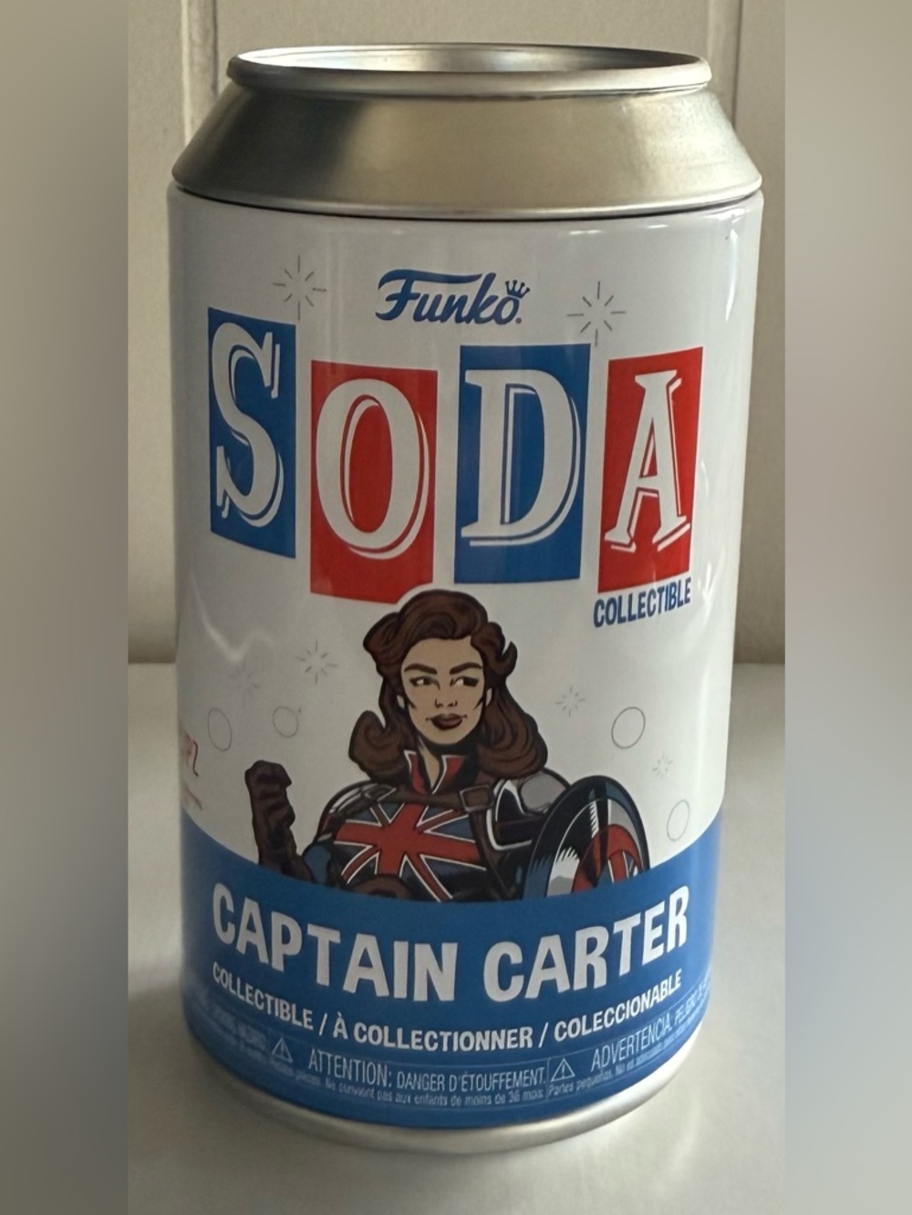 Funko Pop! Captain Carter Soda Collectible - White, Blue & Red